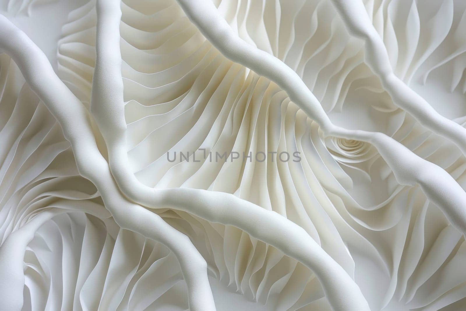 Wavy lines on white paper abstract art concept for beauty and design projects by Vichizh