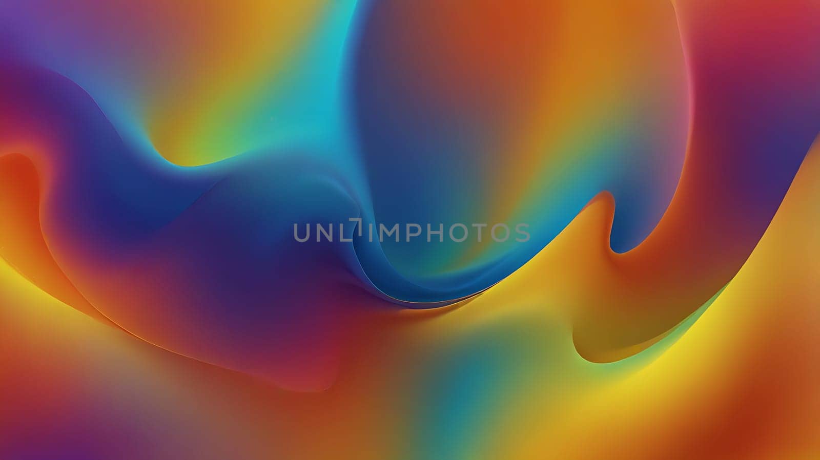 Abstract holographic iridescent vibrant rainbow colored liquid metal texture background. Colorful abstract gleaming fluid material.