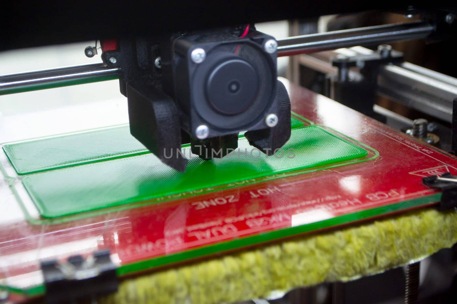 3D printer close up. Working 3D printer close-up. Process of printing 3D printer by Mari1408