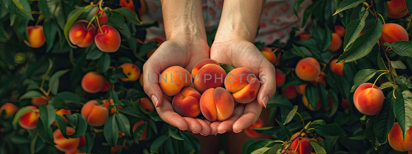 Harvest in the hands of a woman in the garden. Selective focus. nature.