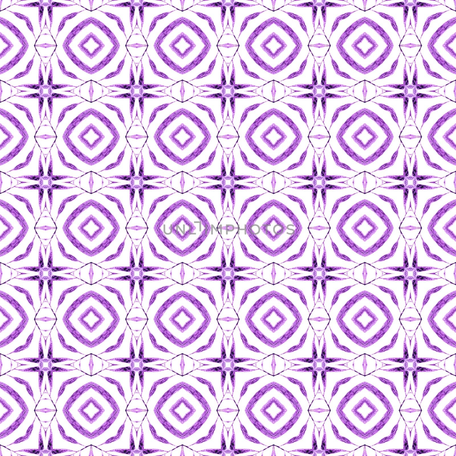 Tropical seamless pattern. Purple juicy boho chic summer design. Hand drawn tropical seamless border. Textile ready ecstatic print, swimwear fabric, wallpaper, wrapping.