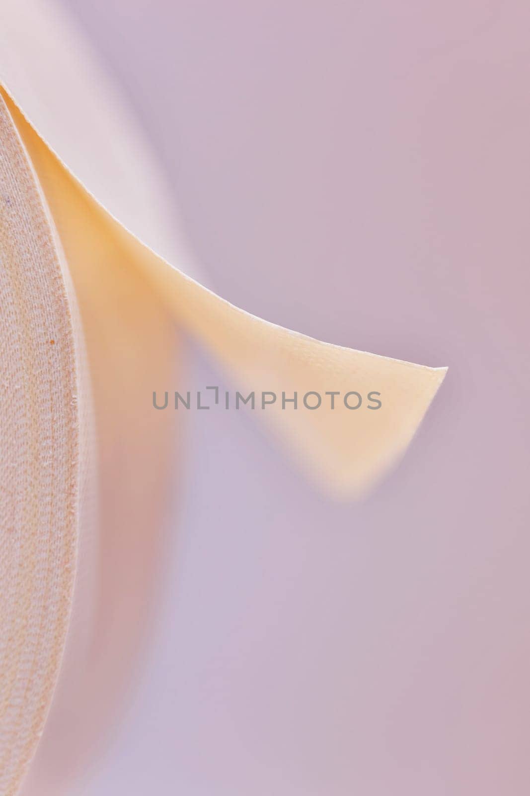 Detail of white adhesive tape on white background ,place of work