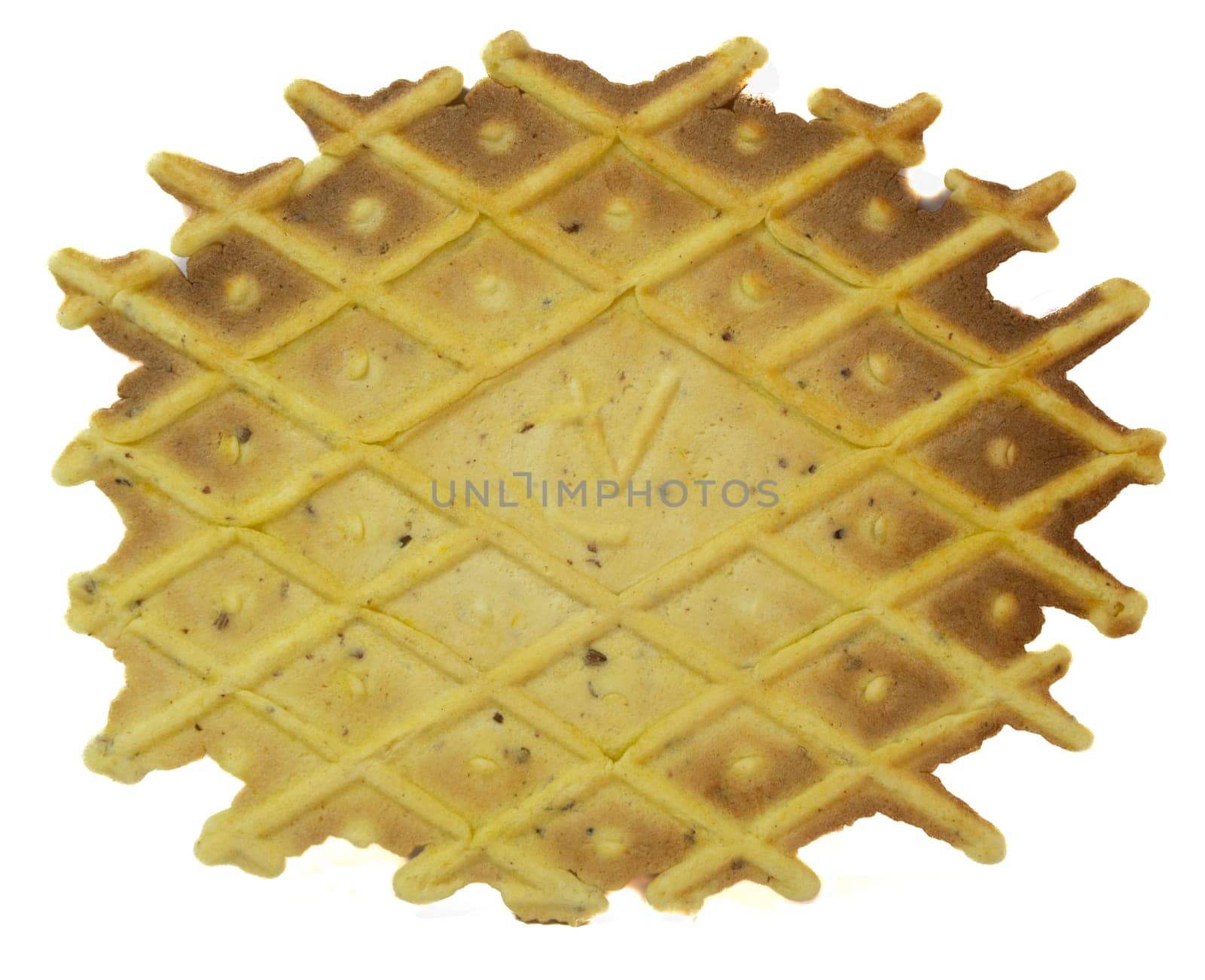 Handmade itlaian biscuit flavoured with spices on white background. by VeroDibe