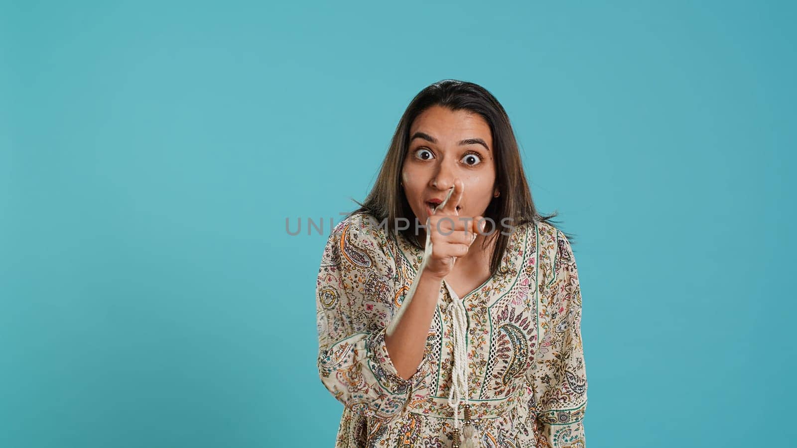 Irked woman fighting with boyfriend, doing scolding gesturing, by DCStudio