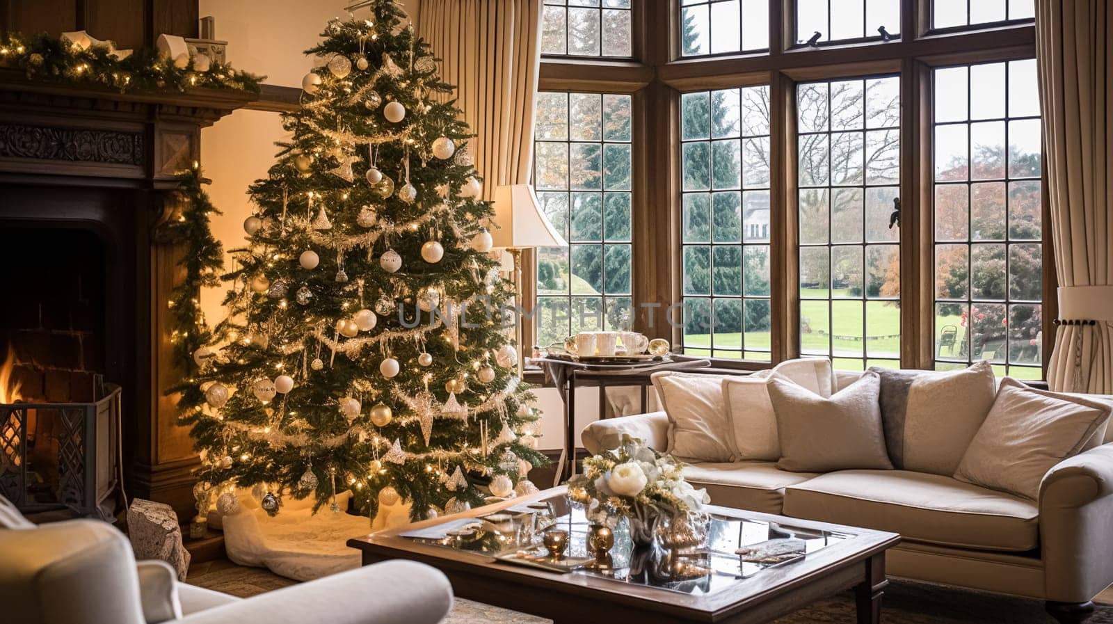 Christmas at the manor, English countryside decoration and interior decor by Anneleven