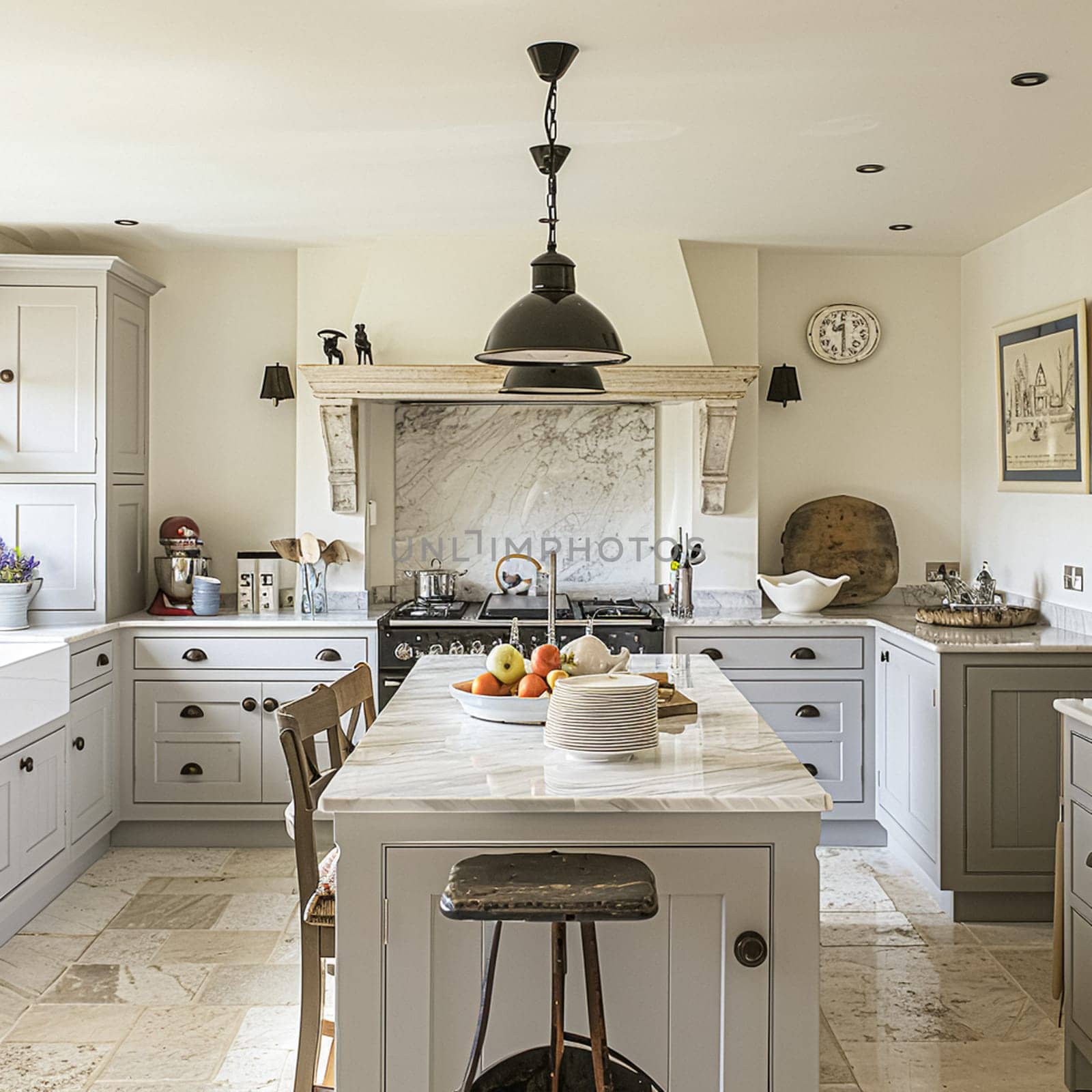 Bespoke kitchen design, country house and cottage interior design, English countryside style renovation and home decor by Anneleven