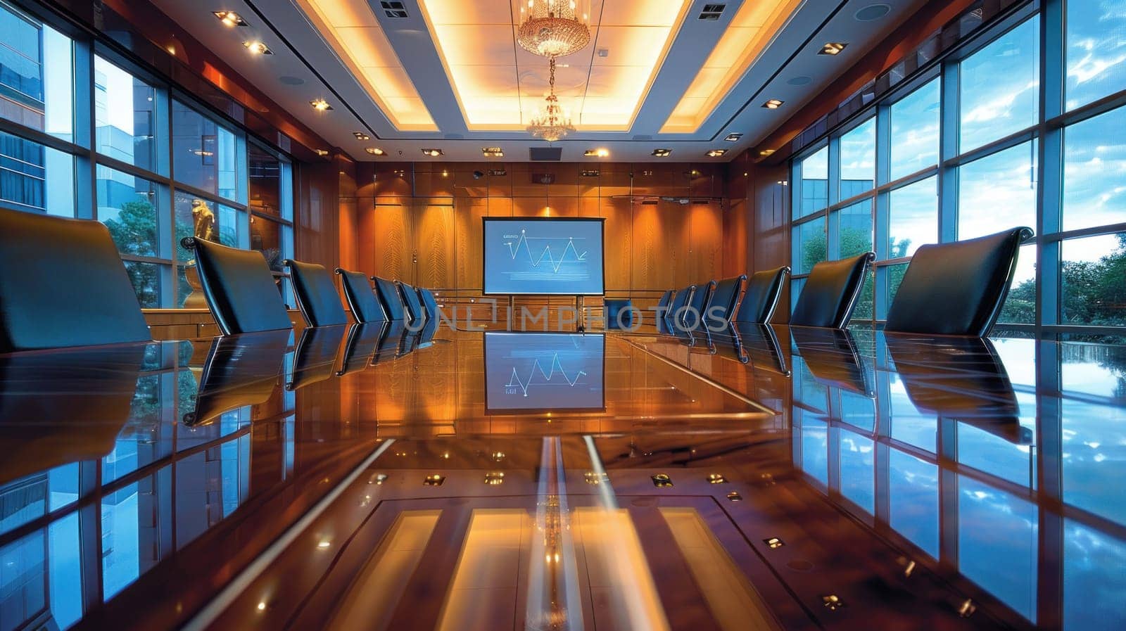 Corporate Boardroom with Members Presenting and Analyzing Financial Projections and Budget Plans Concept Business Strategy and Decision-Making.