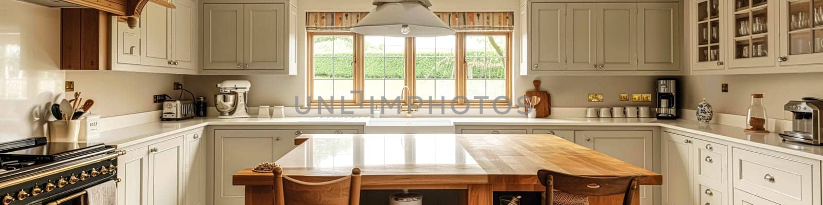 Bespoke kitchen design, country house and cottage interior design, English countryside style renovation and home decor idea banner