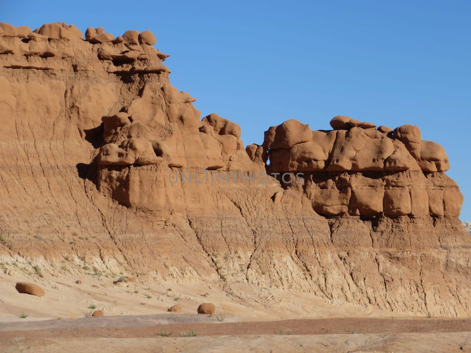 Rocky Cliffs and Hoodoos at Goblin Valley State Park, Utah, USA. High quality photo