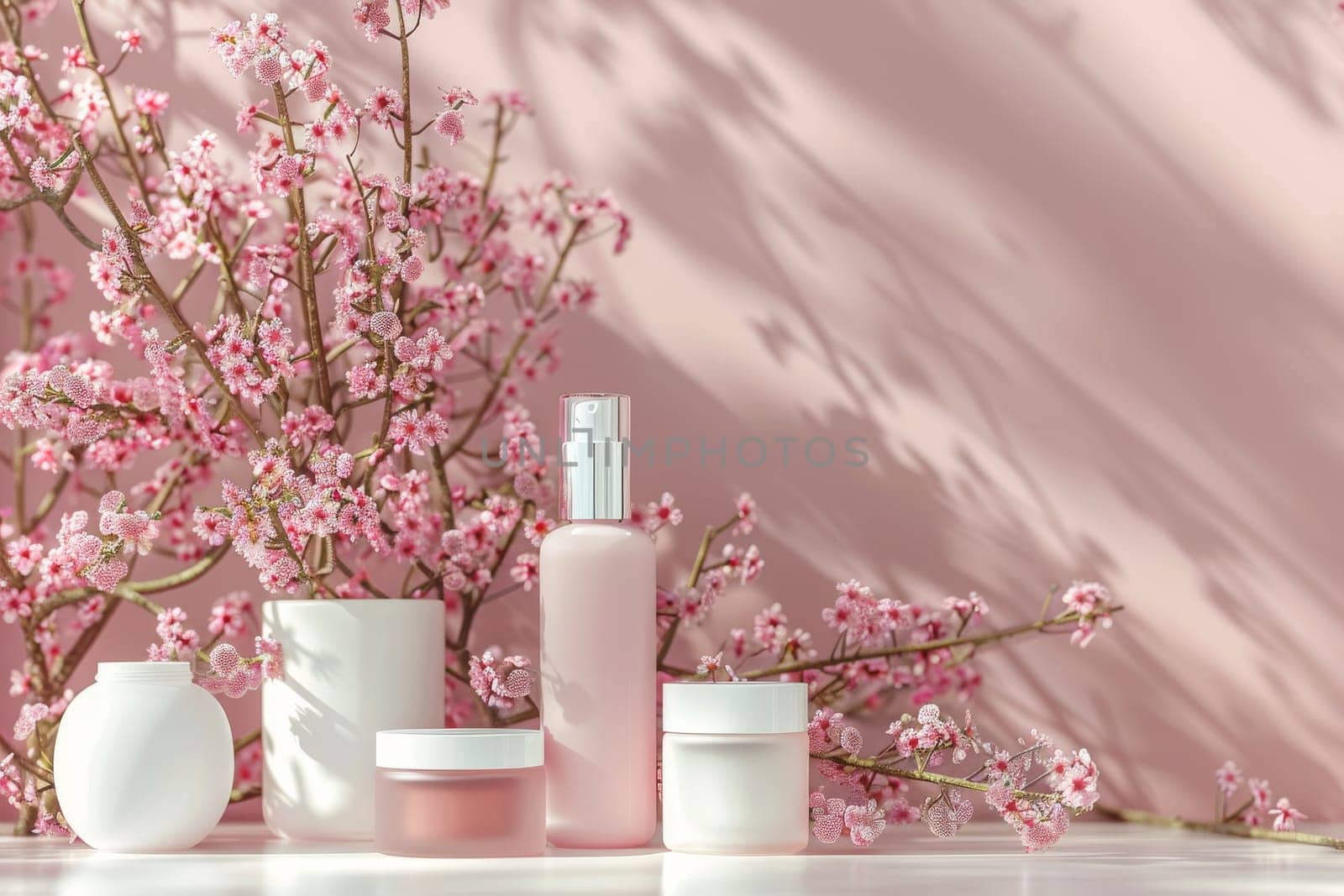 Luxury product cosmetic packaging with background.