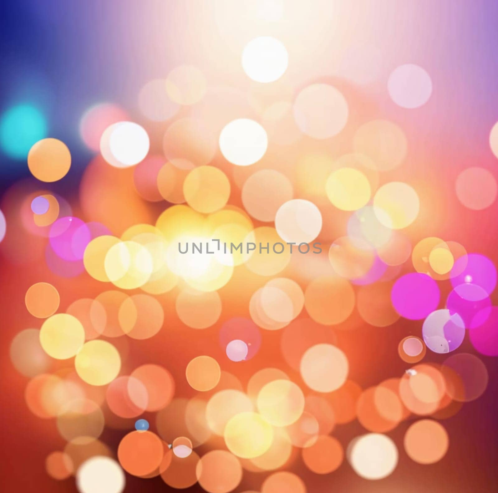 Bokeh texture in yellow, pink and blue. Summer bokeh. High quality photo