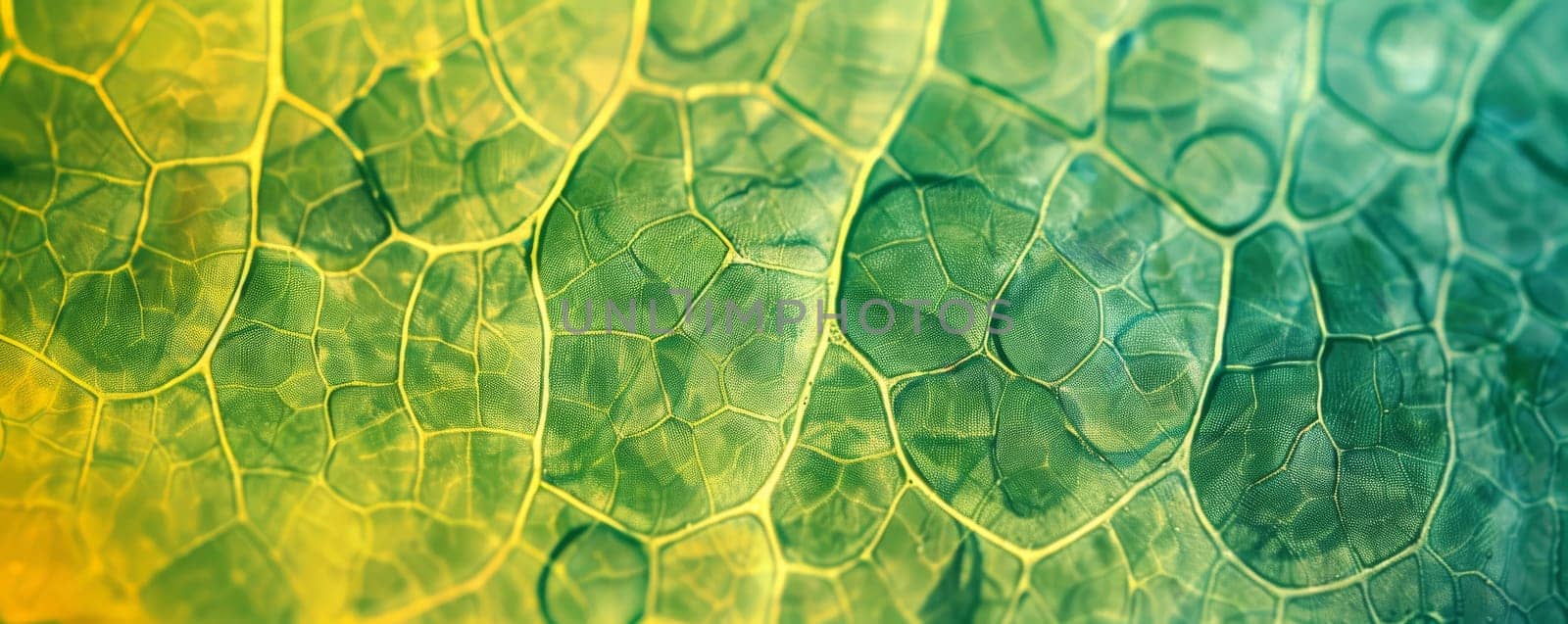 Close-up of green leaf texture with yellow gradient.