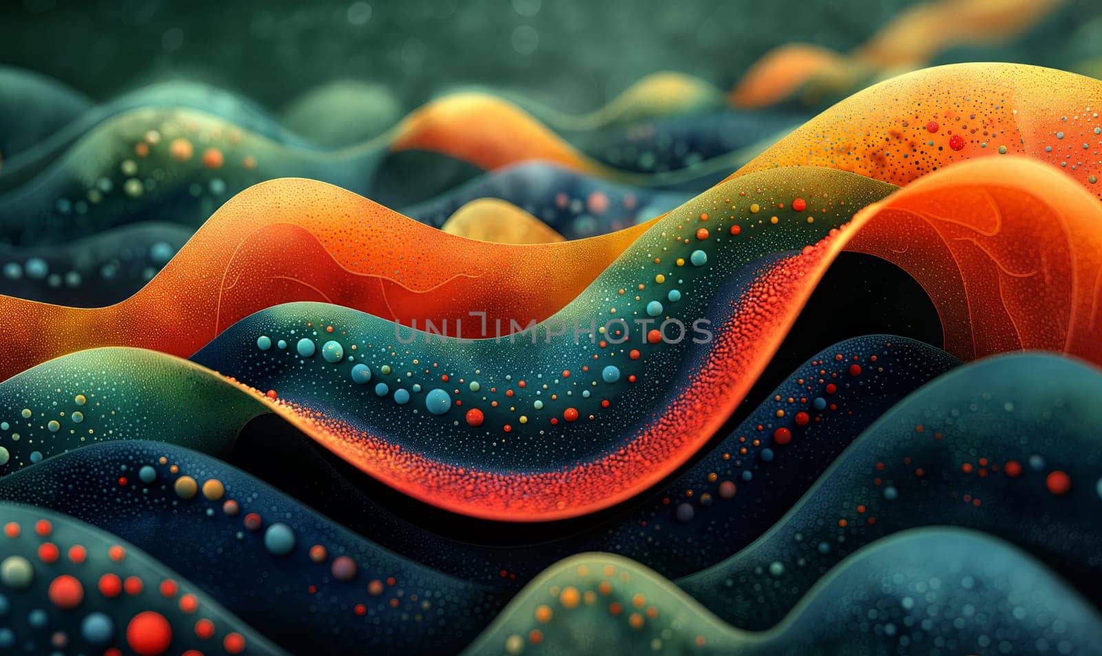 Abstract colored wavy background. by Fischeron