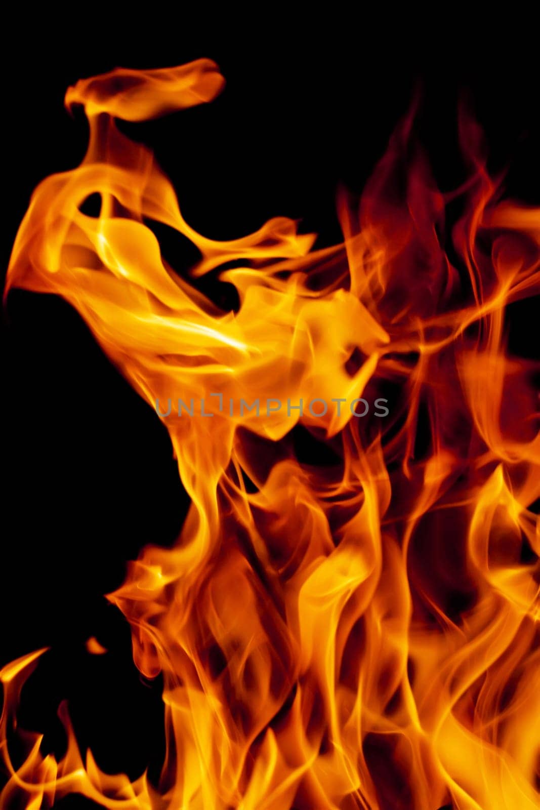 hot fire flames - abstract background and texture concept by Anneleven