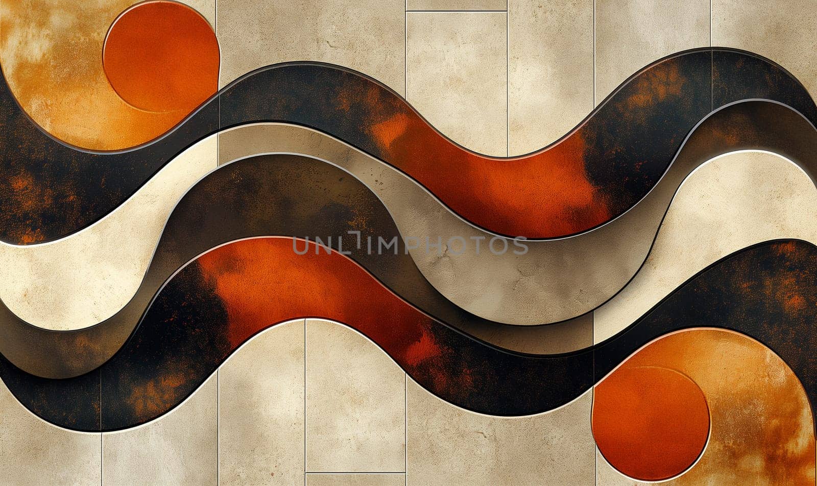 Abstract light background with wave design. by Fischeron