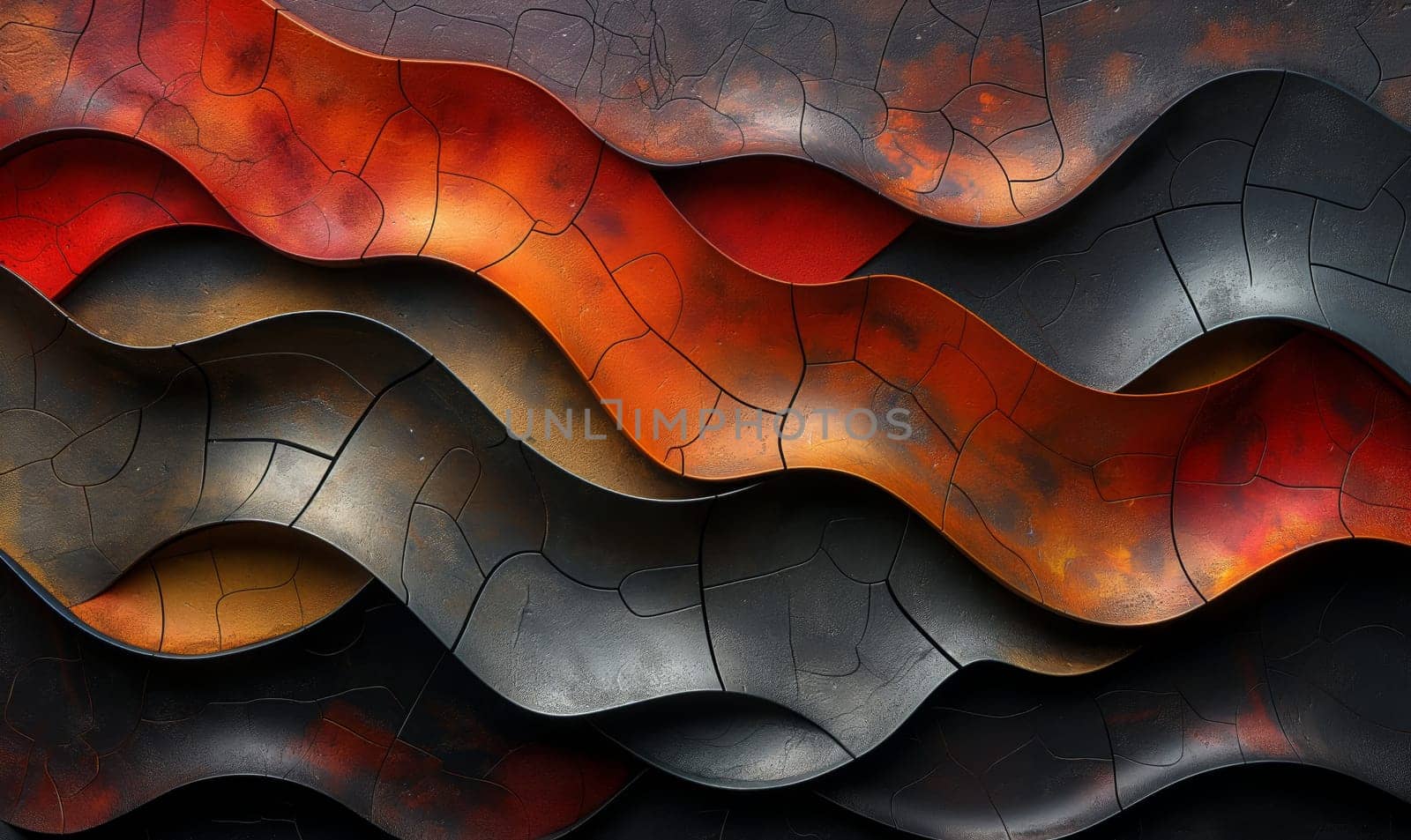 Abstract colored wavy background. by Fischeron