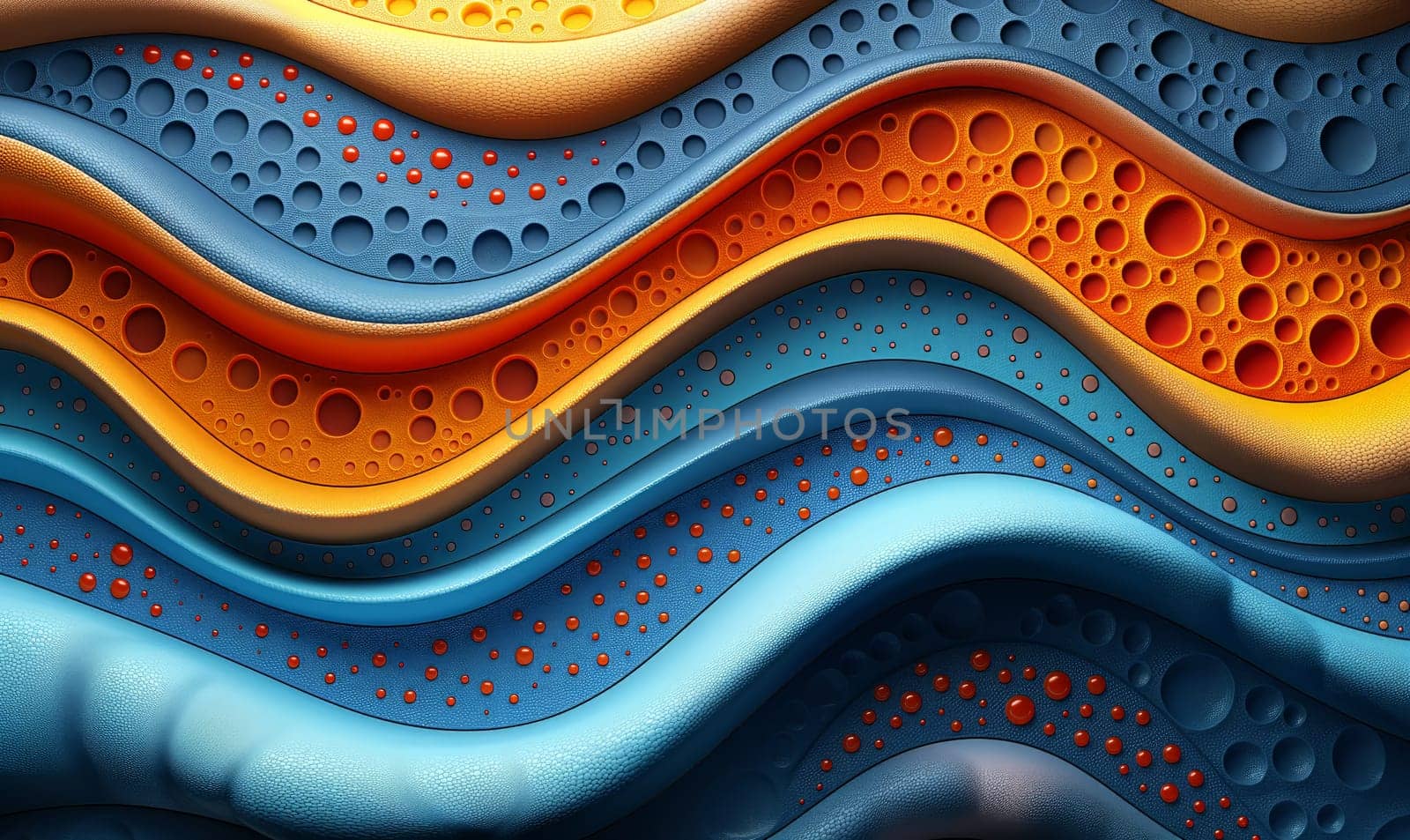 Abstract colored wavy background. by Fischeron