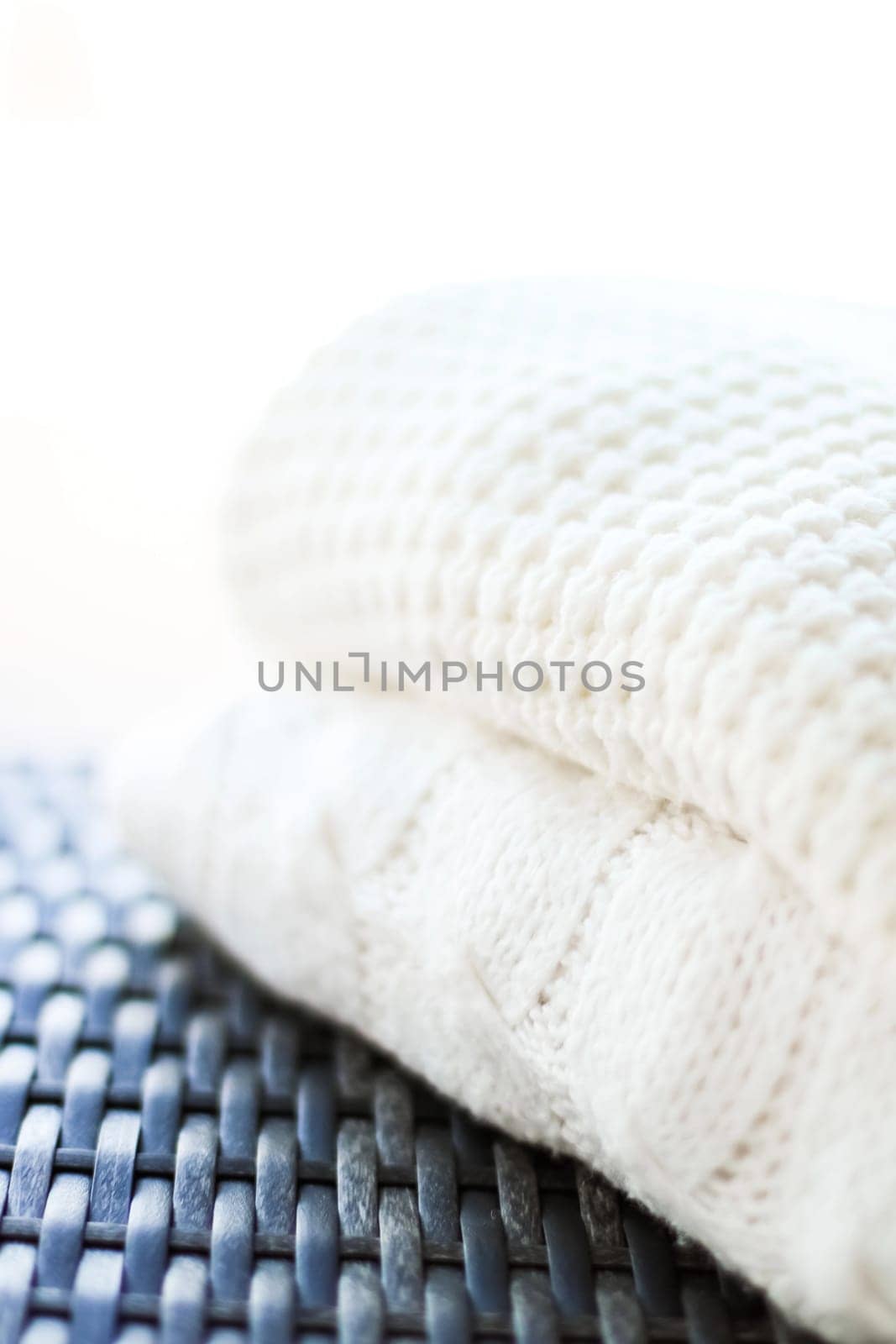 Warm knitted clothes, soft and white by Anneleven