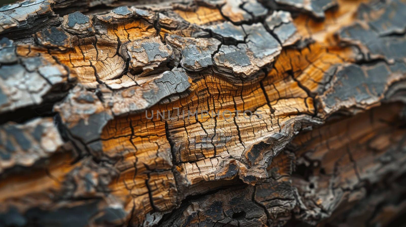 The bark of a tree is rough and has many cracks.