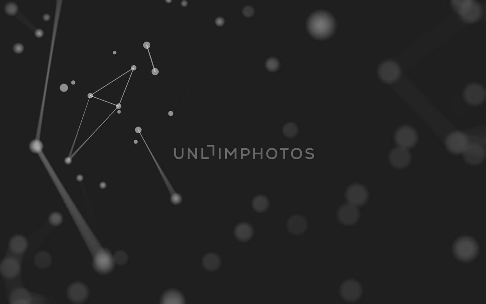 Abstract background. Molecules technology with polygonal shapes, connecting dots and lines. Connection structure. Big data visualization.  by teerawit