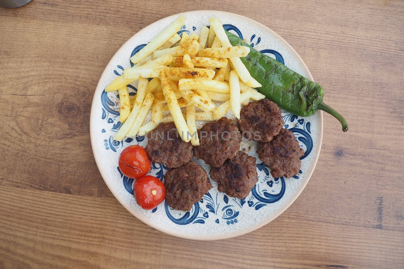 Traditional Turkish Cuisine Meatball Akhisar Kofte. High quality photo