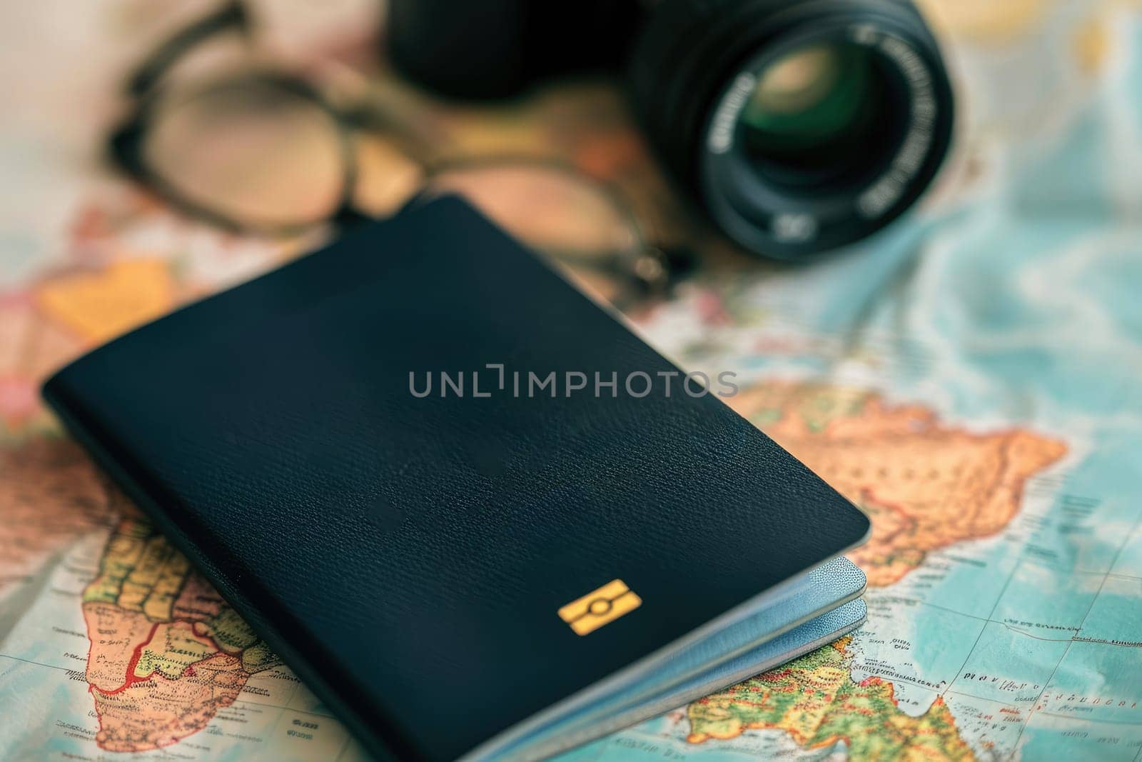 blank passport for mockup on isolated background..