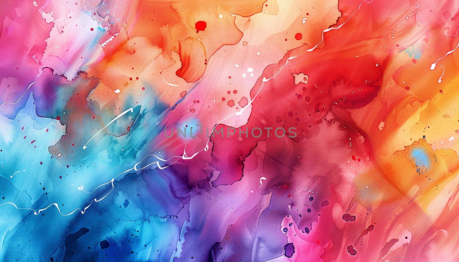 A colorful painting with a lot of different colors by AI generated image by wichayada