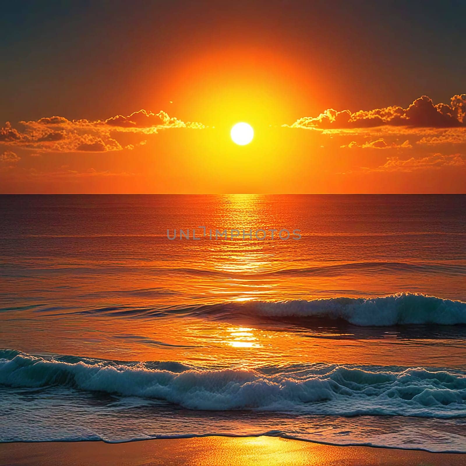 Hot summer sun over the sea. Sunset. High quality photo. Sunset over the water. Dawn. Sun over the ocean. Beach. Summer vacation