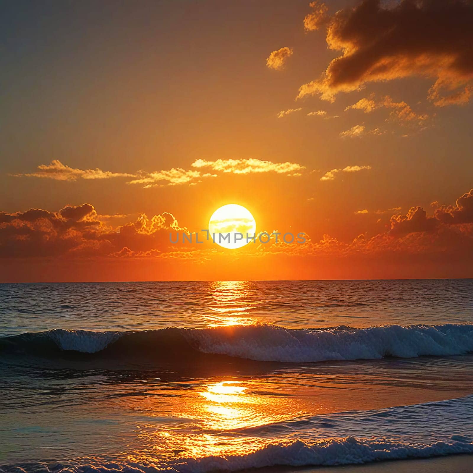 Hot summer sun over the sea. Sunset. High quality photo. Sunset over the water. Dawn. Sun over the ocean. Beach. Summer vacation