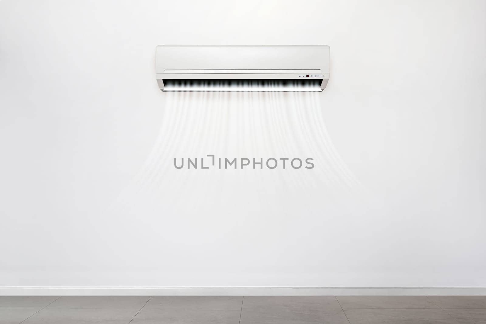 empty wall mounted white color inverter air conditioner