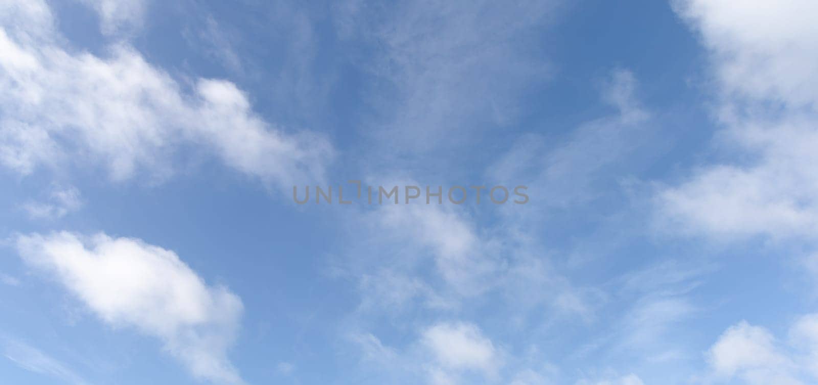 View of beautiful blue sky with white clouds. High quality photo