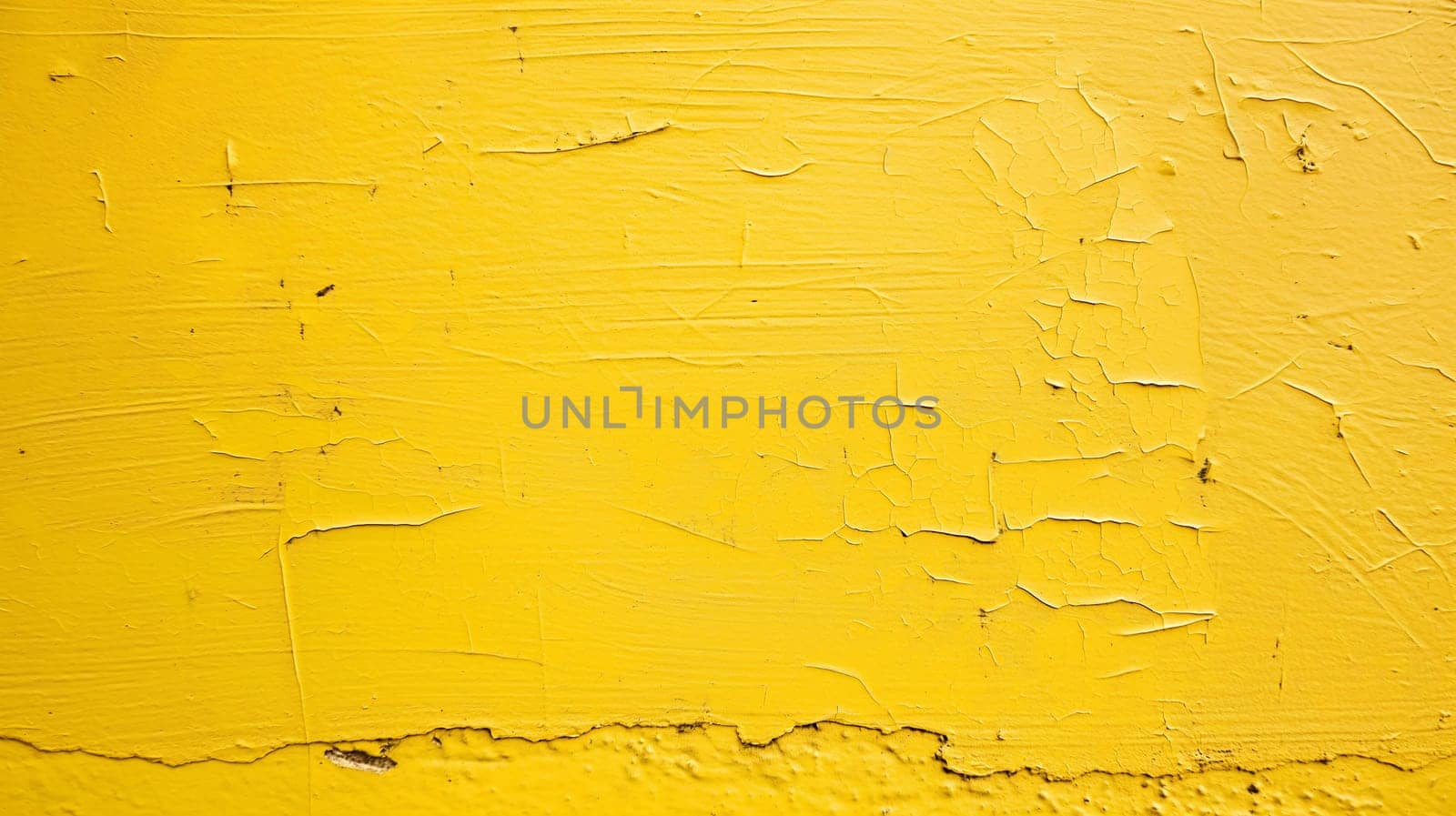 Close-Up of Yellow Painted Wall With Peeling Texture by chrisroll