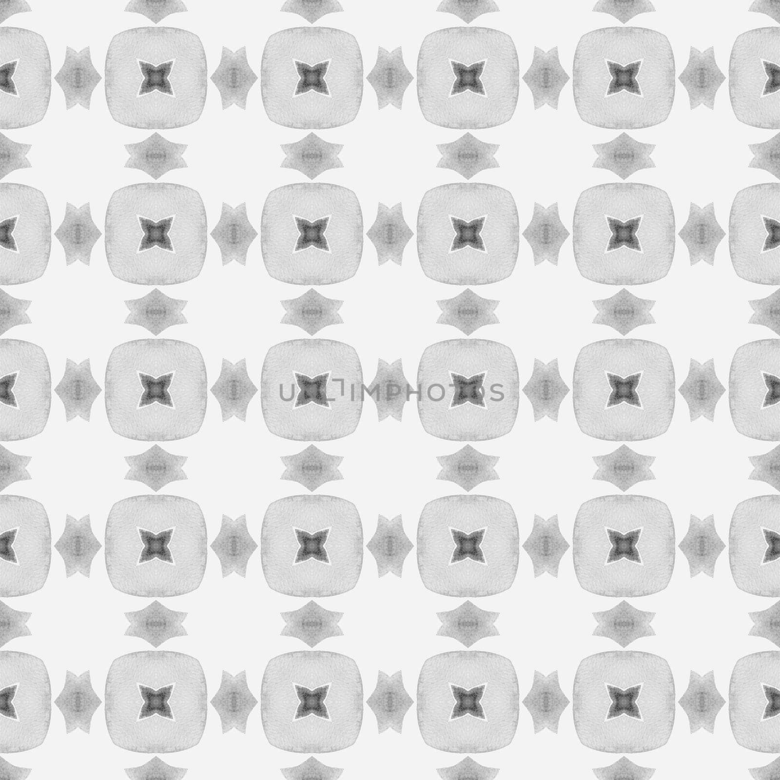 Watercolor ikat repeating tile border. Black and white terrific boho chic summer design. Ikat repeating swimwear design. Textile ready juicy print, swimwear fabric, wallpaper, wrapping.