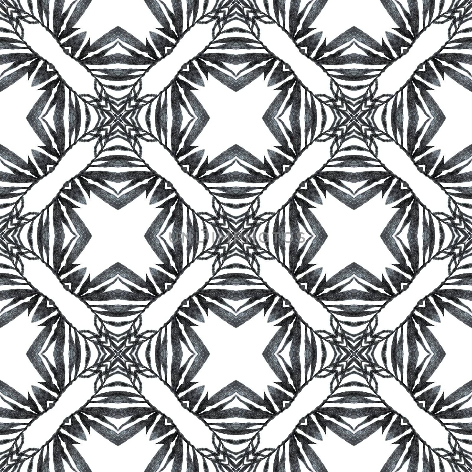 Textile ready original print, swimwear fabric, wallpaper, wrapping. Black and white rare boho chic summer design. Exotic seamless pattern. Summer exotic seamless border.