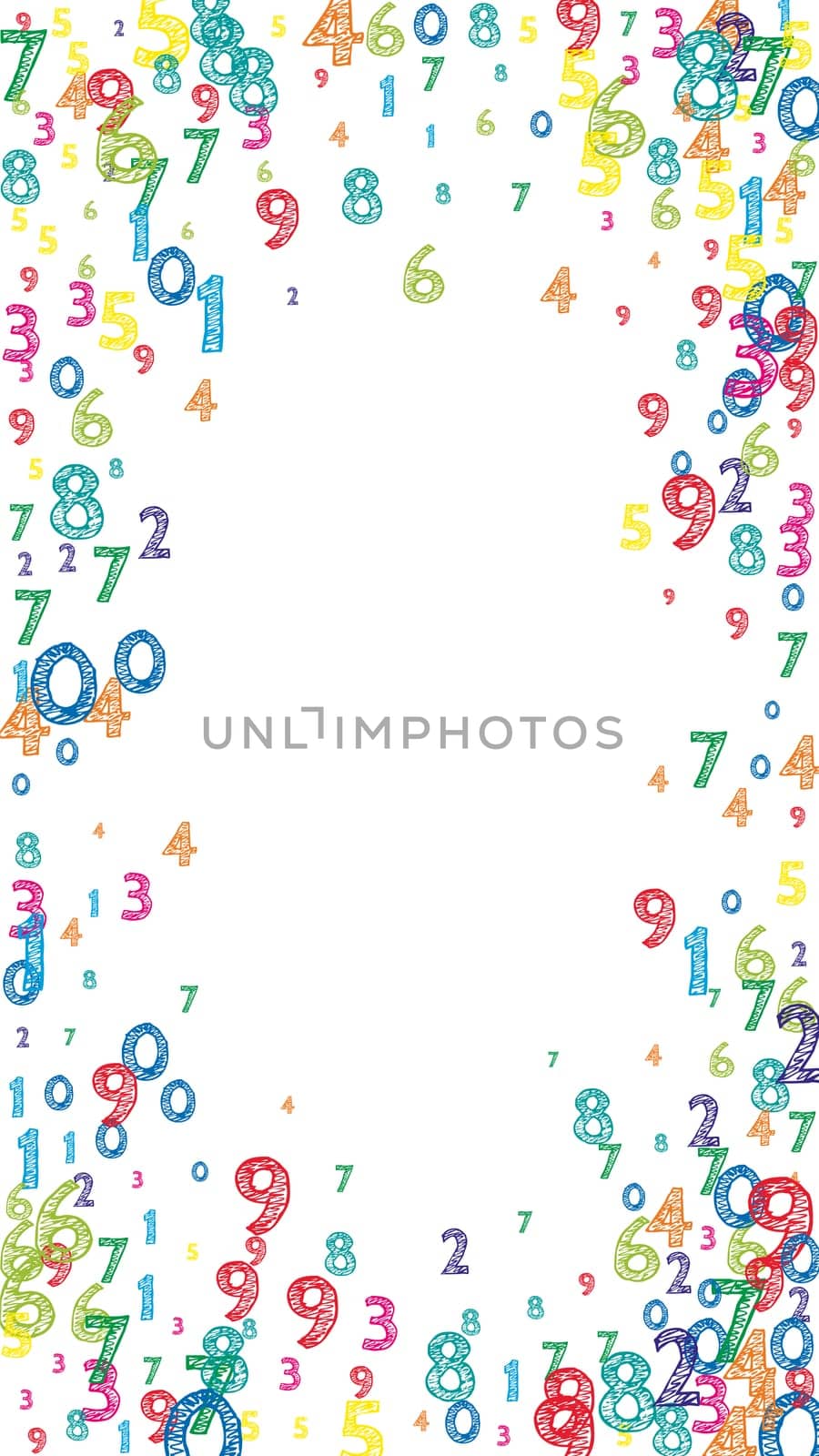 Flying latin letters. Colorful childish scattered charachters of English alphabet. Foreign languages study concept. Back to school banner .
