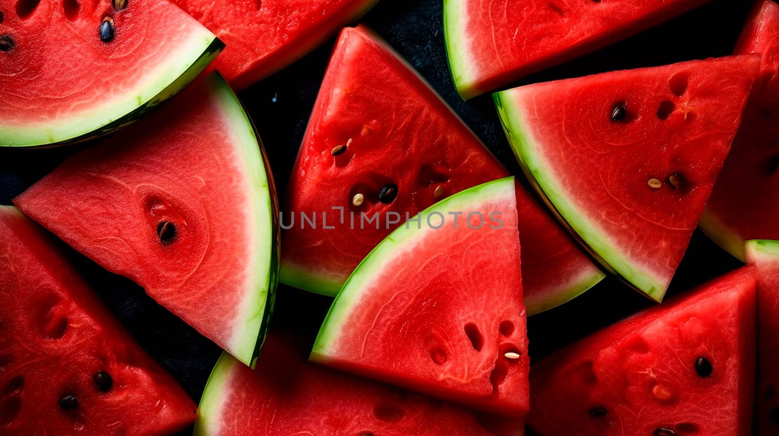 Fresh watermelon sliced fruits background. Generative AI, Food.