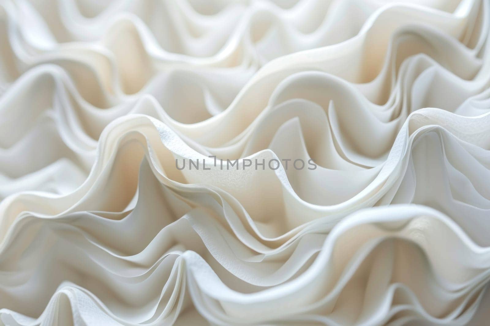 Wavy white fabric pattern on background for fashion and beauty design concept by Vichizh