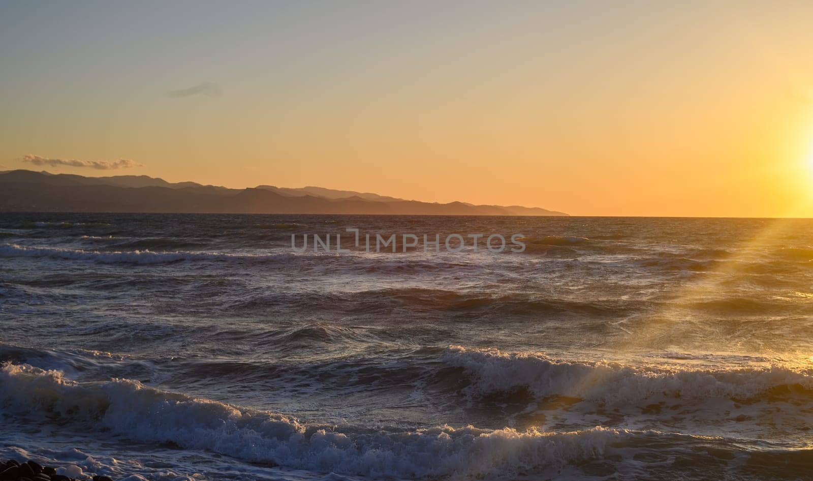 Beautiful sunset shot of a seascape view of and sea coast 1 by Mixa74