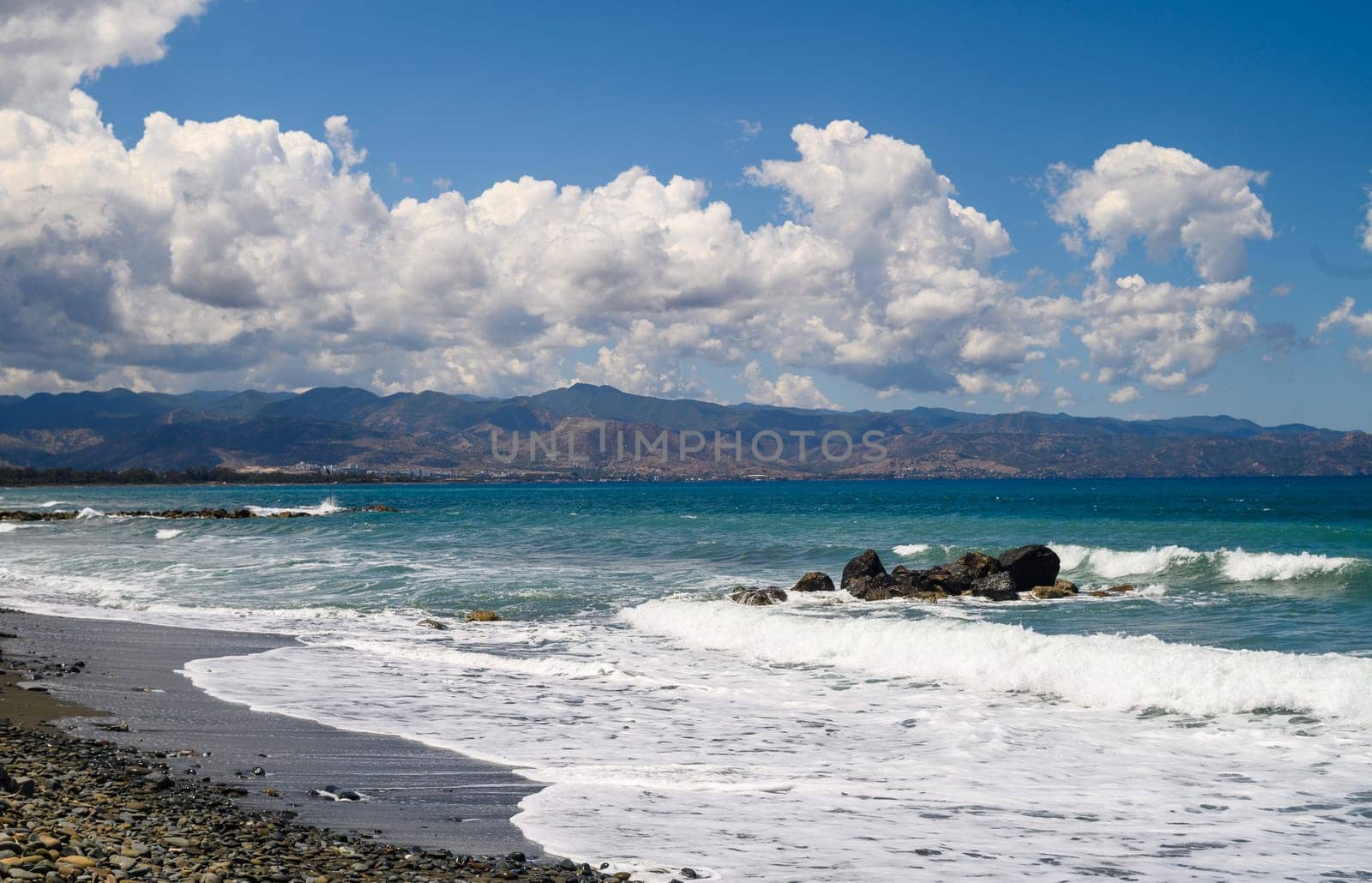 Beautiful landscape with arid mountain hills and beautiful coastline 2 by Mixa74