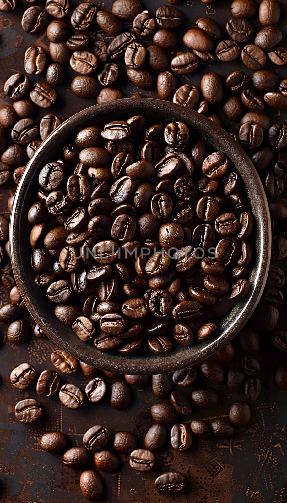 A plantbased bowl filled with singleorigin coffee beans, also known as Kapeng barako, displayed on a table. Each bean is an essential ingredient in making delicious coffee drinks