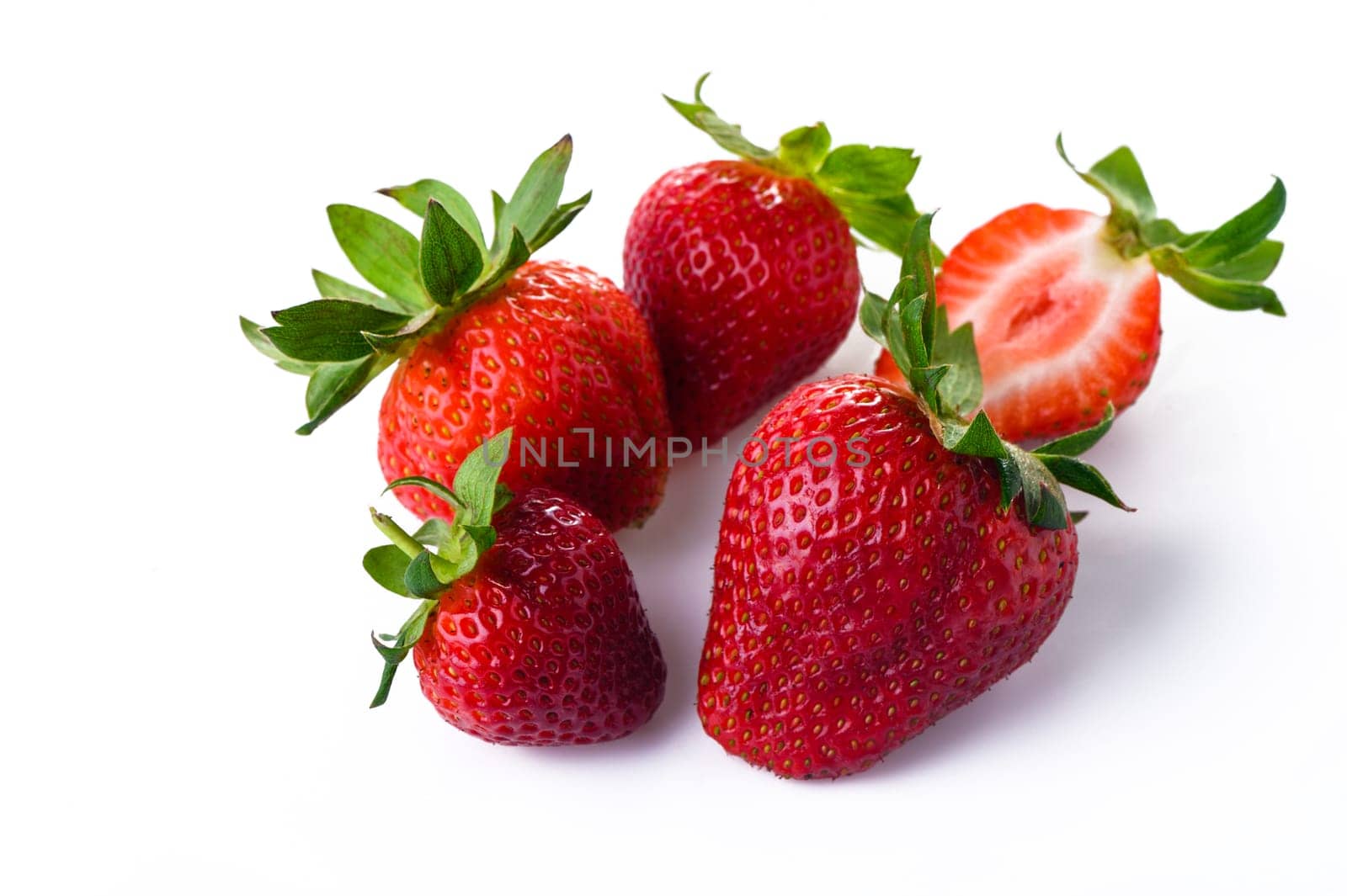 Strawberries isolated on white background 1 by Mixa74