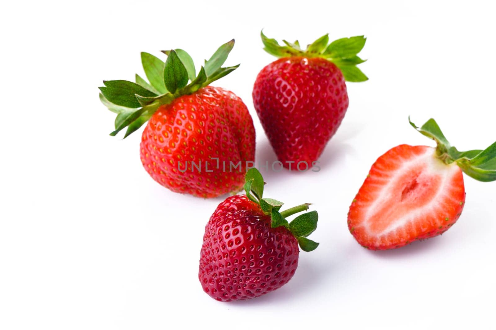 Strawberries isolated on white background by Mixa74
