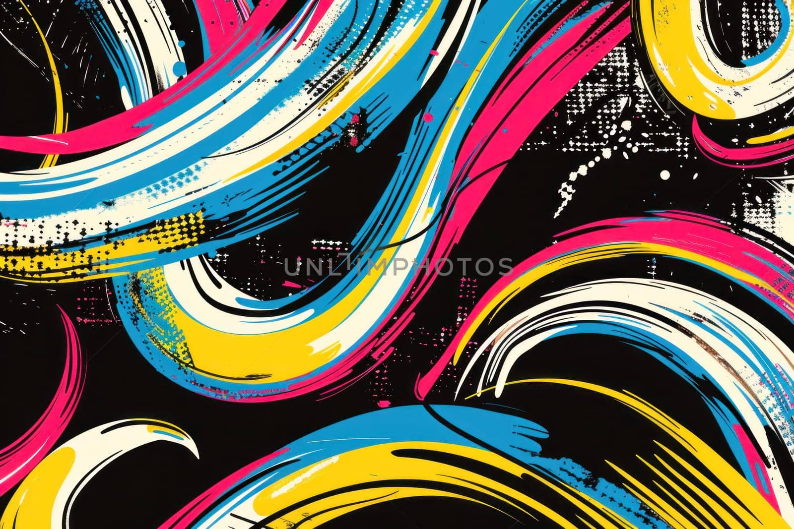 Vibrant colorful strokes on dark background abstract artistic concept for design, fashion, and beauty inspiration by Vichizh