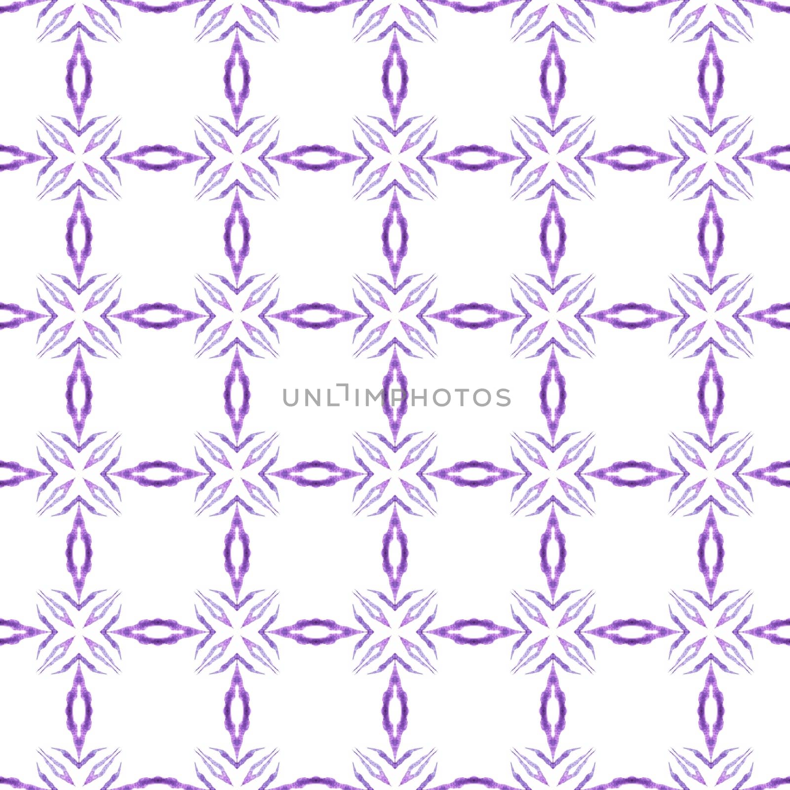 Mosaic seamless pattern. Purple precious boho chic summer design. Hand drawn green mosaic seamless border. Textile ready nice print, swimwear fabric, wallpaper, wrapping.