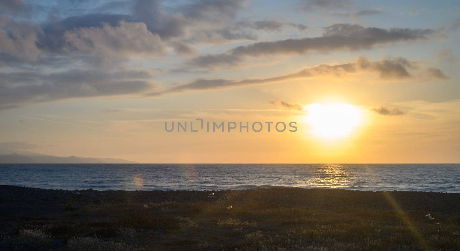 sunset sky on the Mediterranean coast on the island of Cyprus 2 by Mixa74