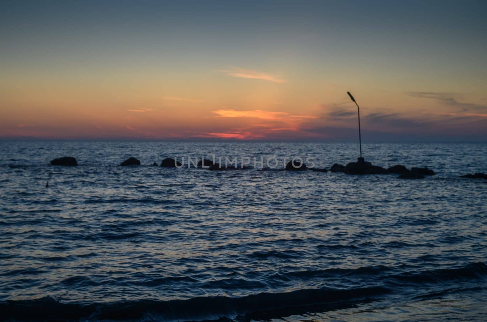 beautiful sunset sky on the Mediterranean coast on the island of Cyprus 3