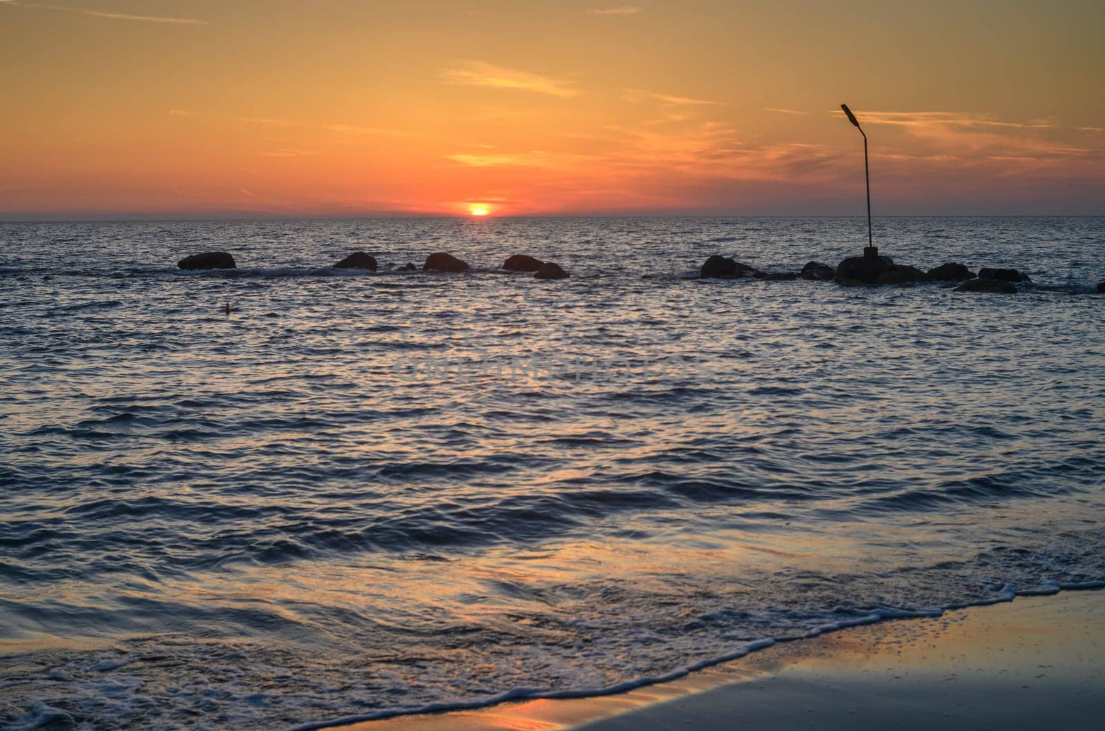 summer sunset on the Mediterranean coast on the island of Cyprus 2