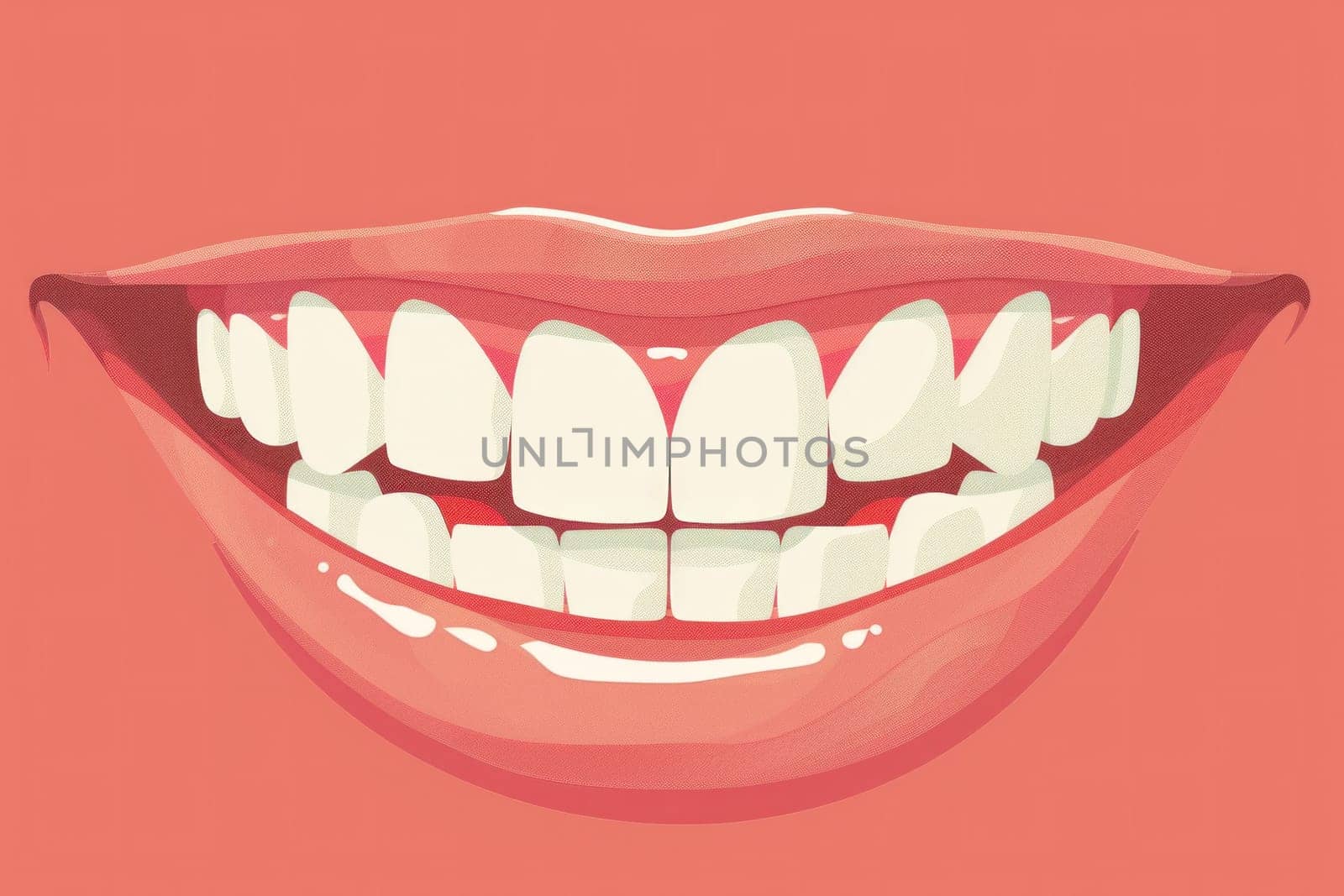 Beautiful smile of a happy woman with white teeth, dental care concept, beauty and happiness theme concept, close up view of mouth and lips, healthy lifestyle and wellness idea by Vichizh