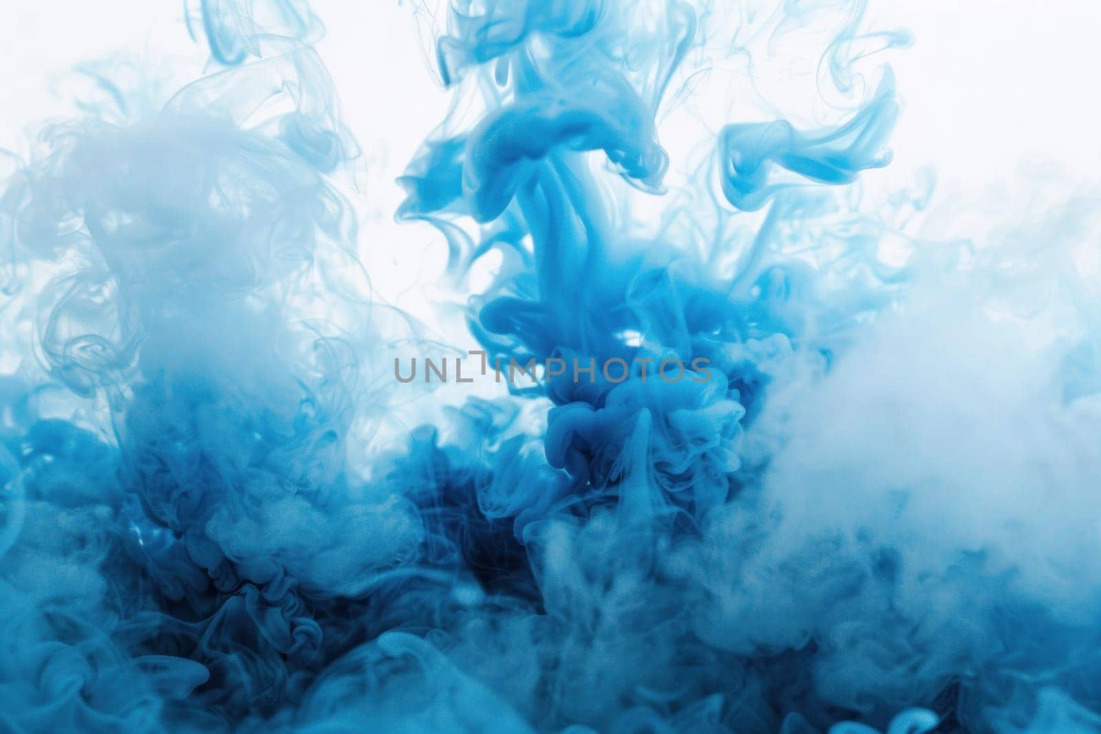 Blue smoke in water surreal beauty of nature in artistic composition with smoke and liquid interplay by Vichizh