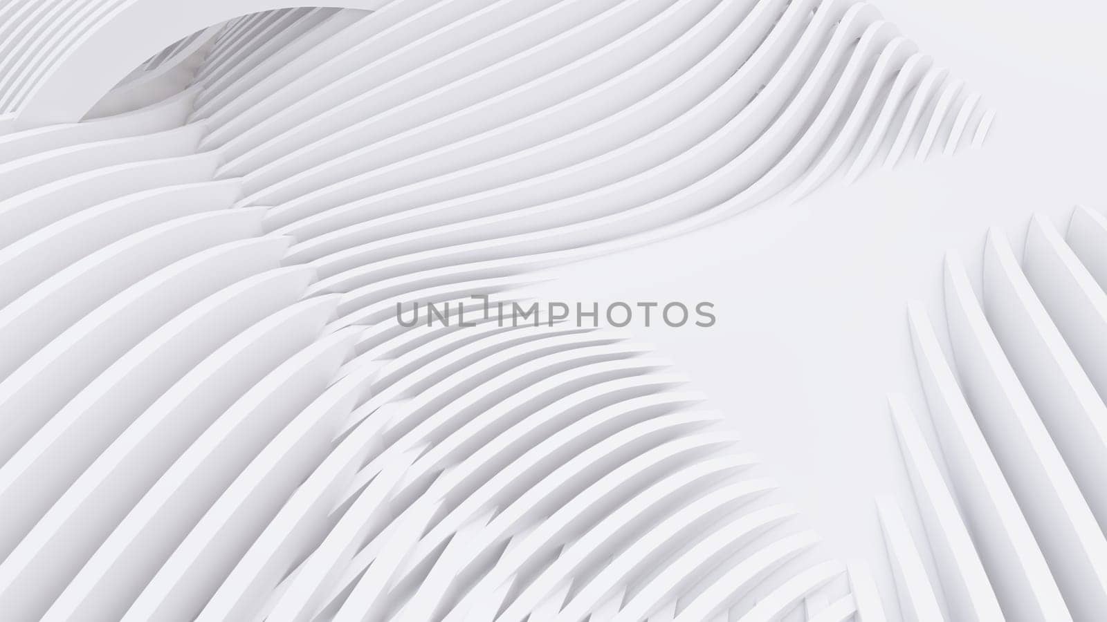 Abstract Curved Shapes. White Circular Background.  by teerawit